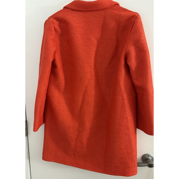 Tory Burch Castleton Peacot Samba Red Orange Textured New Summer Easter Medium - Picture 8 of 9